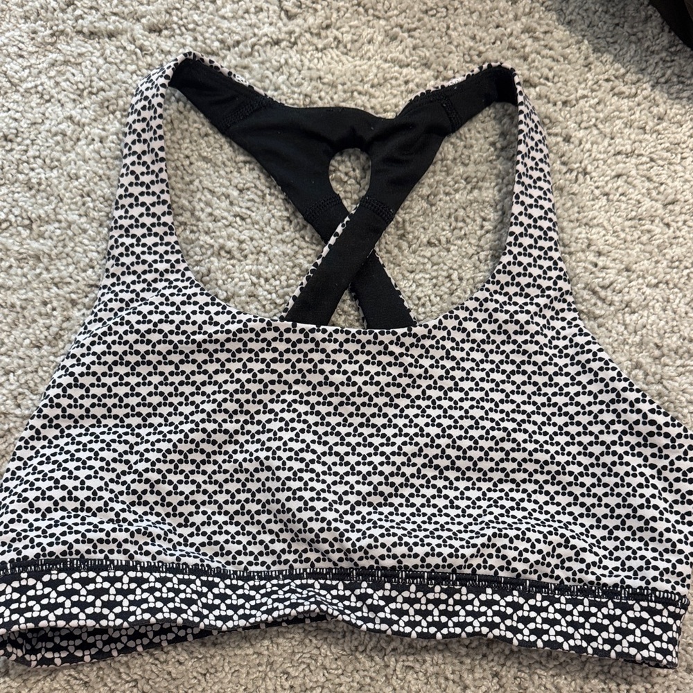 Lululemon Athletica Black and White Sports Bra